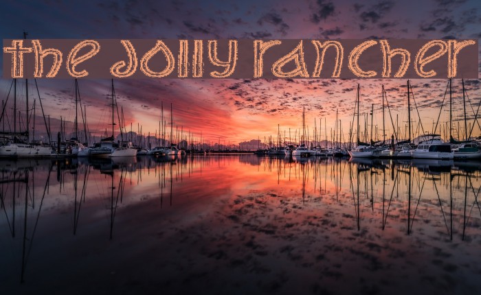 The Jolly Rancher Font examples