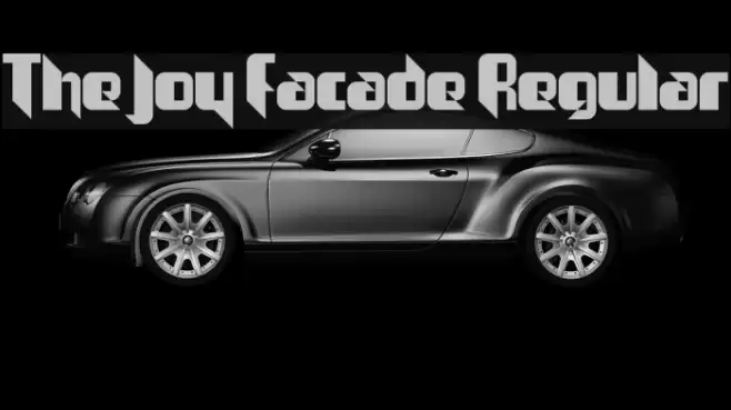 The Joy Facade Regular Font examples