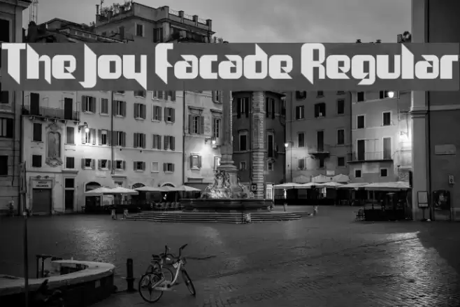 The Joy Facade Regular Font examples