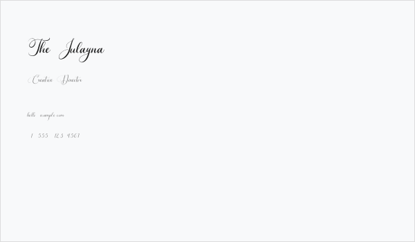 The Julayna Business Card