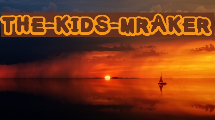 The-Kids-Mraker Font examples
