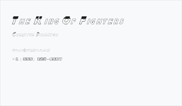 The King Of Fighters Business Card