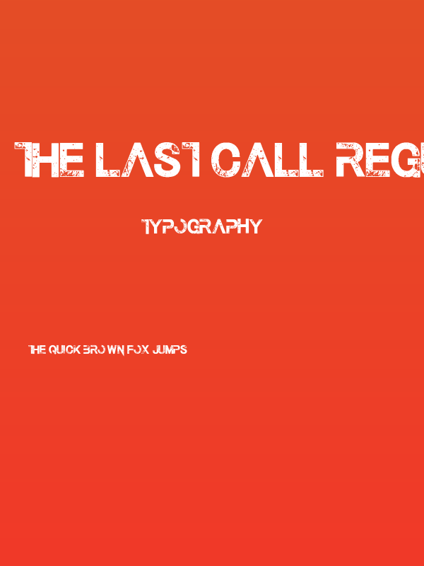 The Last Call Regular Poster