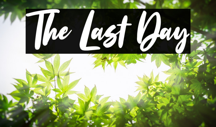 The Last Day Font examples