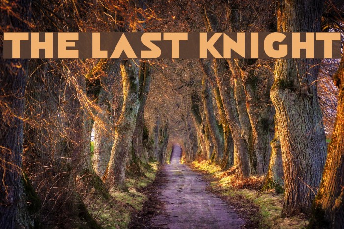 The Last Knight Font examples
