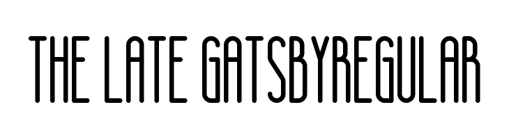 The Late GatsbyRegular  baixar fontes gratis