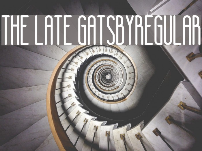 The Late GatsbyRegular Font examples