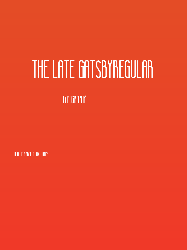 The Late GatsbyRegular Poster
