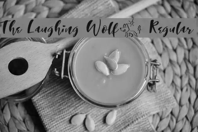 The Laughing Wolf. Regular Font examples