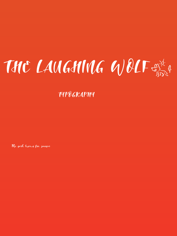 The Laughing Wolf. Regular Poster