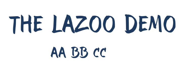 The Lazoo DEMO Font Preview