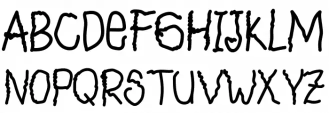 The Lazt Kinderjay 字体 大写