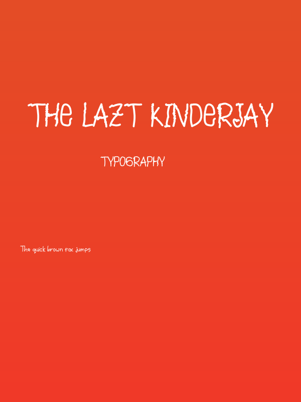 The Lazt Kinderjay Poster