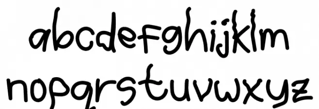 The Lazt Kinderjay 字体 小写