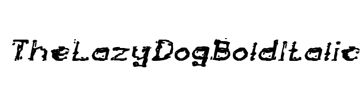 The Lazy Dog Bold Italic  Fuentes Gratis Descargar