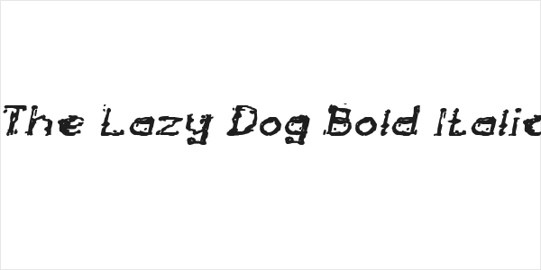 The Lazy Dog Bold Italic Logo