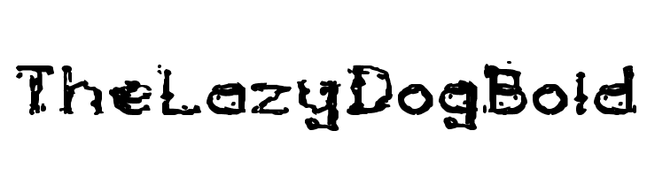 The Lazy Dog Bold  免费字体下载
