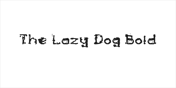 The Lazy Dog Bold Logo