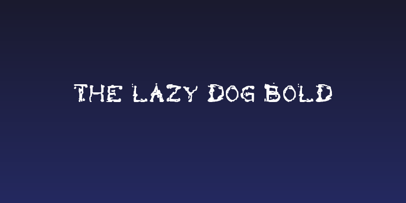 The Lazy Dog Bold Social Header