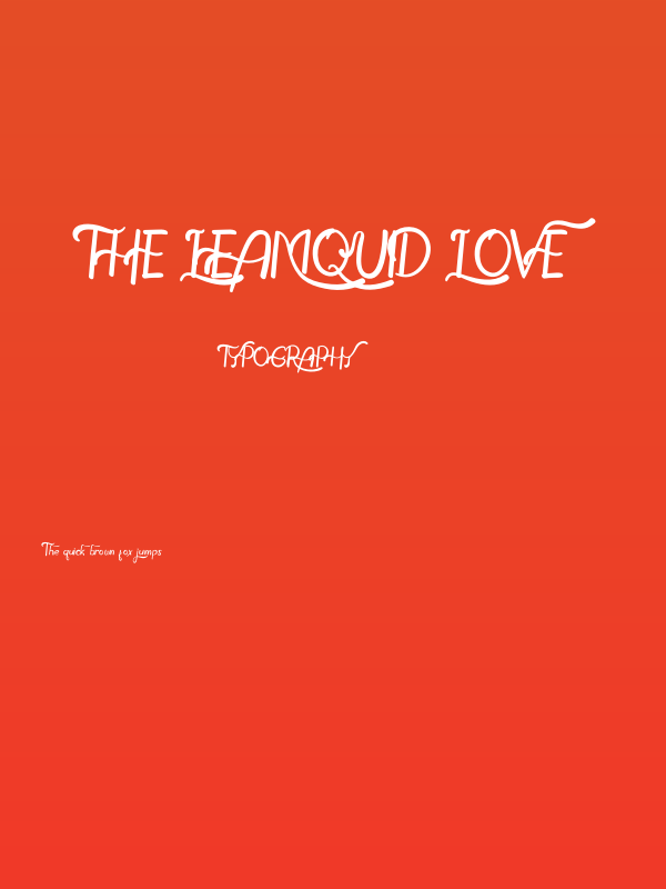 The Leamquid Love Poster