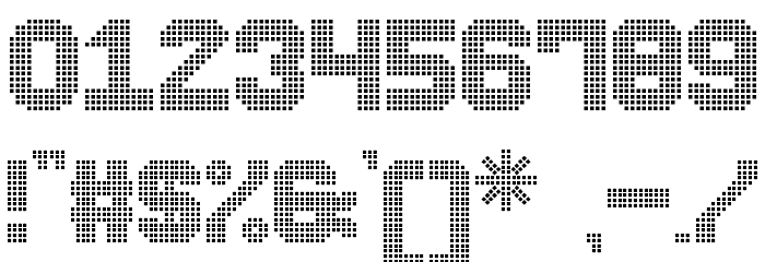The Led Display St Font OTHER CHARS