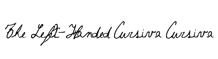The Left-Handed Cursiva Cursiva  Descarca Fonturi Gratis