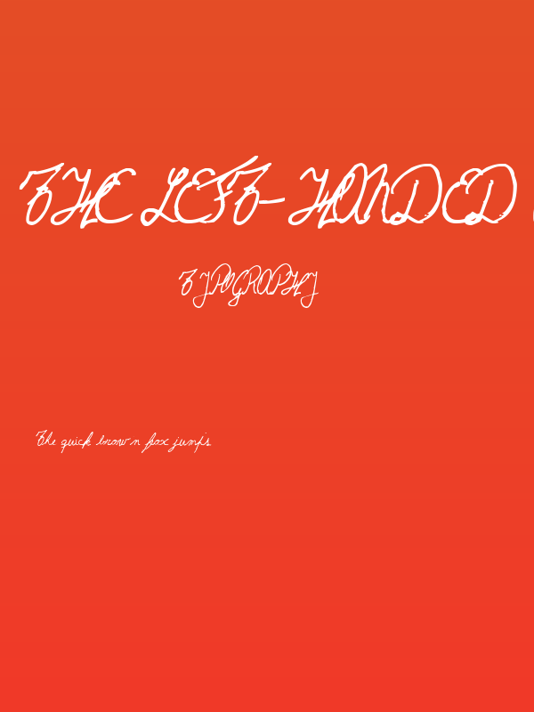 The Left-Handed Cursiva Cursiva Poster