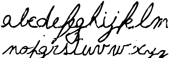 The Left-Handed Cursiva Cursiva Font LOWERCASE