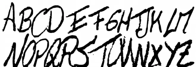 The Left-Handed Regular Font Litere mari