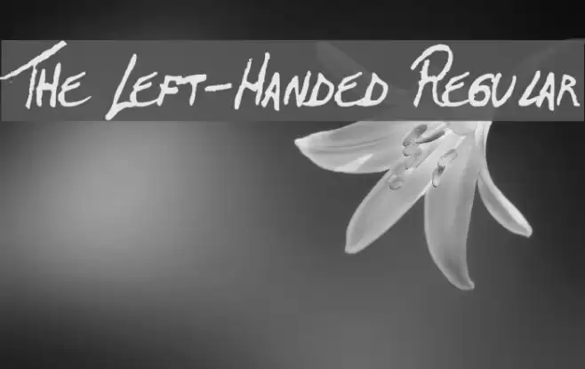 The Left-Handed Regular Font examples