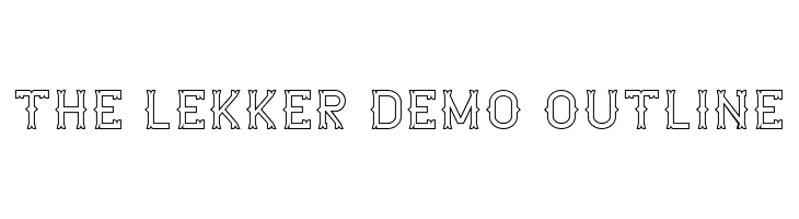 The Lekker DEMO Outline  नि: शुल्क फ़ॉन्ट्स डाउनलोड