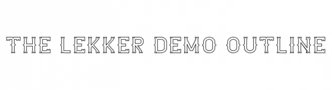 The Lekker DEMO Outline  les polices de caractères gratuit tlcharger