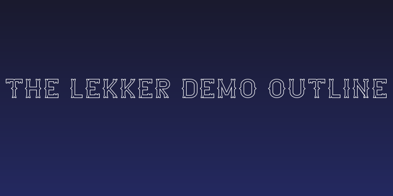 The Lekker DEMO Outline Social Header