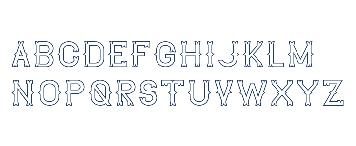 The Lekker DEMO Outline Lowercase