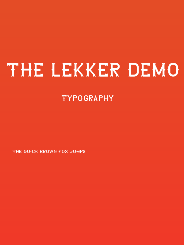 The Lekker DEMO Poster