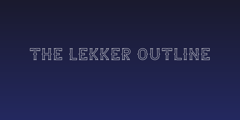 The Lekker Outline Social Header