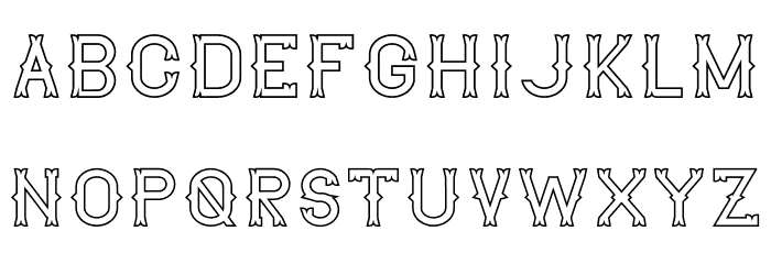 The Lekker Outline Font LOWERCASE