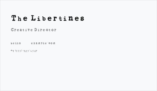 The Libertines Business Card
