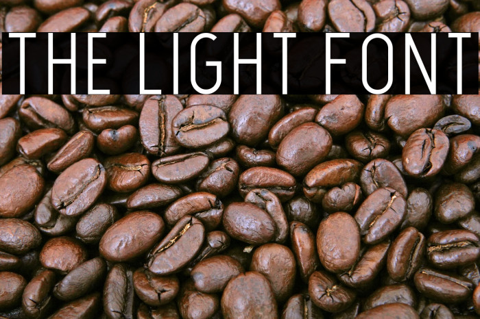The Light Font Caratteri examples