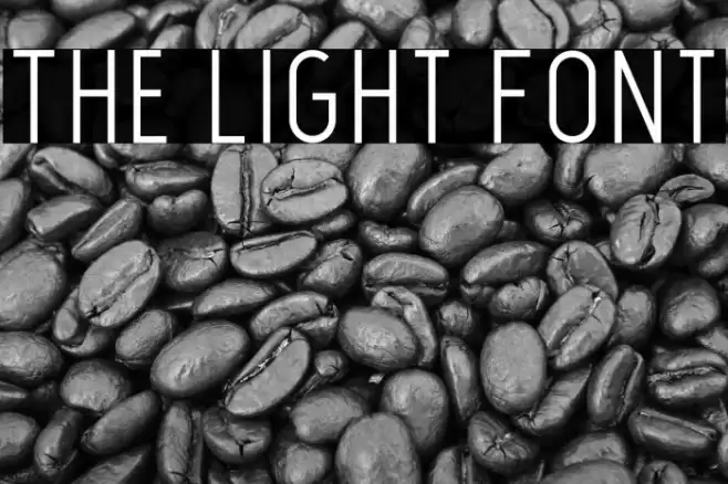The Light Font Font examples