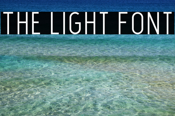 The Light Font Caratteri examples