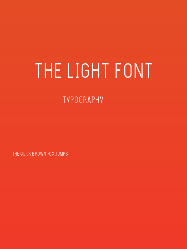 The Light Font Poster