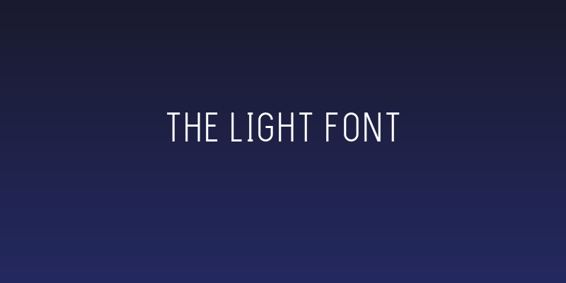 The Light Font Social Header
