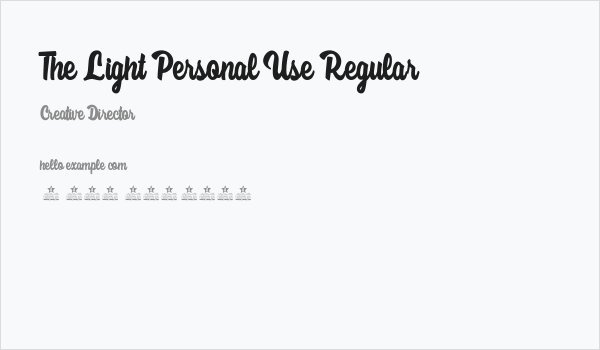 The Light Personal Use Regular Business Card