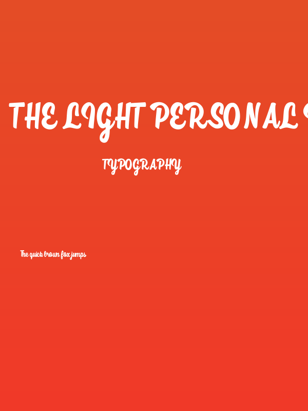 The Light Personal Use Regular Poster