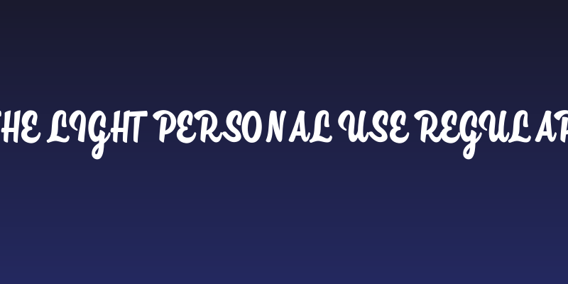 The Light Personal Use Regular Social Header