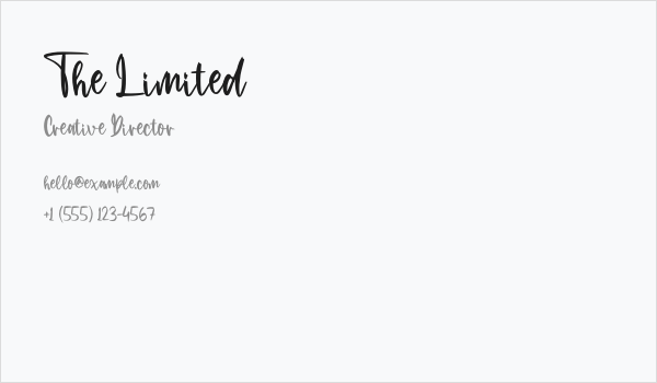 The Limited Business Card