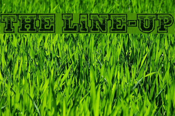 The Line-Up Font examples