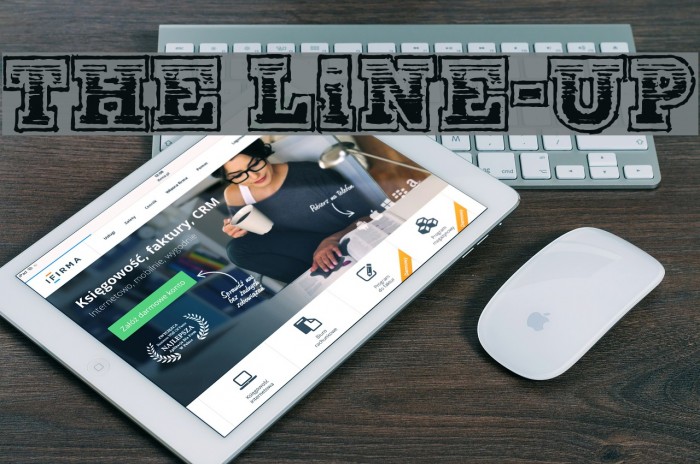 The Line-Up Font examples