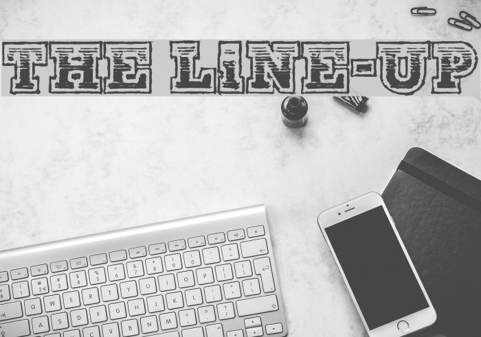 The Line-Up Font examples
